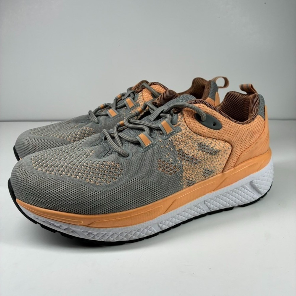 Propet Ultra Women's US 10 XX-Wide 4E Gray Peach Knit Walking Sneakers WAA282M